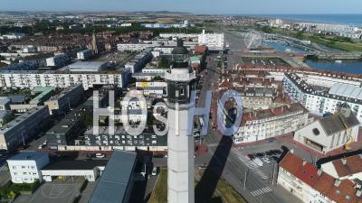 Phare Maritime, Maritime Lighthouse, Calais, Opal Coast, English Channel, Pas De Calais - Video Drone Footage