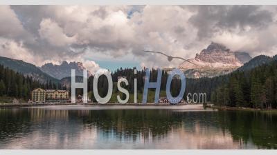 Lac Misurina, Dolomites, Jour - Vidéo Par Drone