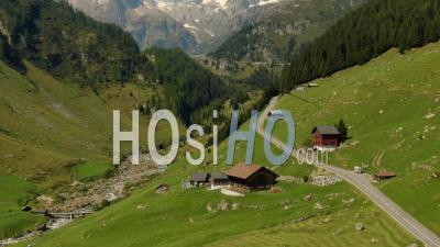 Susten Pass, Swiss Alps, Switzerland, Daytime - Video Drone Footage