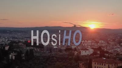 Firenze, Florence, Italie, Au Coucher Du Soleil - Vidéo Par Drone