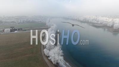 Lac De Passy Sous Le Givre, Vidéo Drone