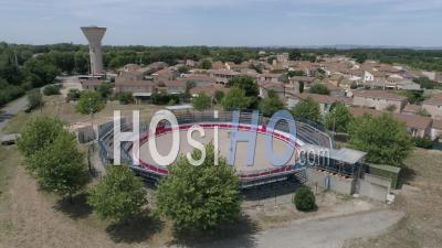 Arenas, Village Of Entressen, Bouches-Du-Rhône, France - Video Drone Footage
