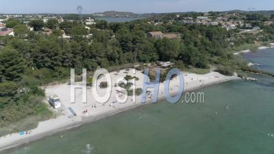 Beach Of Pond Berre, Istres - Video Drone Footage