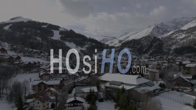 Valloire In Winter - Video Drone Footage