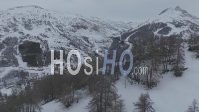 Valloire In Winter - Video Drone Footage