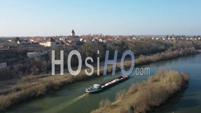 Villey-Saint-Etienne On The Moselle - Video Drone Footage