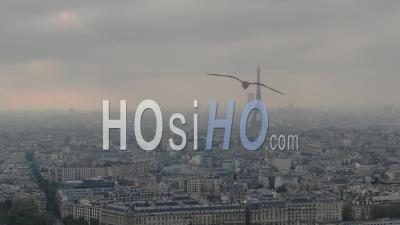 Paris And Main Monuments, Aerial Footage From Helicopter