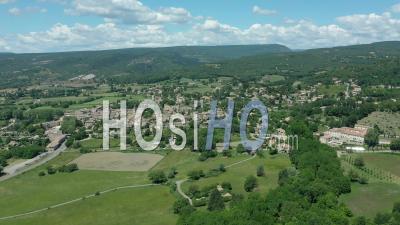Village Of Mane, Luberon Regional Nature Park, Alpes-De-Haute-Provence, France - Video Drone Footage
