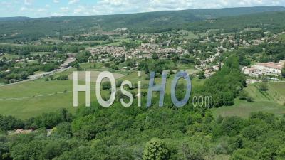 Village Of Mane, Luberon Regional Nature Park, Alpes-De-Haute-Provence, France - Video Drone Footage