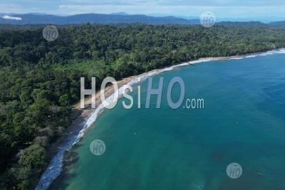 Punta Uva Beach Near The Village Of Puerto Viejo In The Province Of Limon, Costa Rica, Central America - Aerial Photography