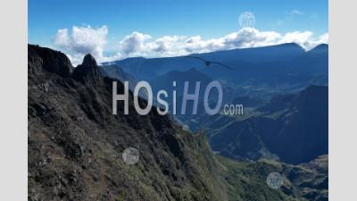 Reunion Island, Department Of The Reunion National Park, Mafate Cirque, France - Aerial Photography