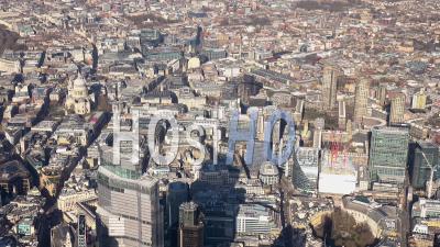 La Ville De Londres Et La Cathédrale St Paul, Londres Filmées Par Hélicoptère