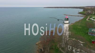 Pointe Aux Barques Lighthouse - Video Drone Footage