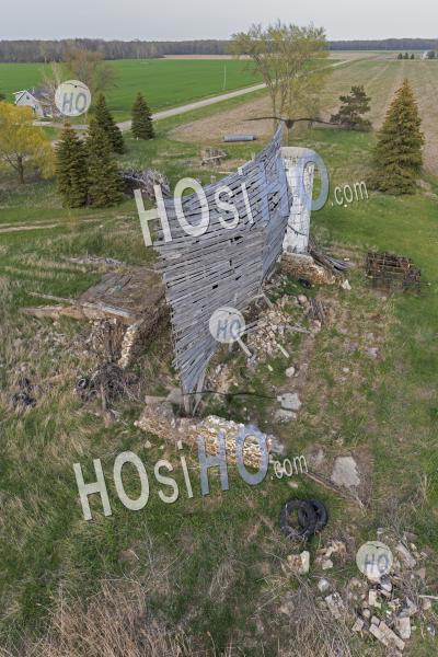 Barn Art In Michigan's Thumb Region - Aerial Photography