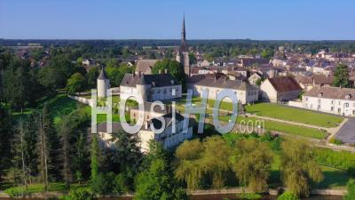 Argent-Sur-Sauldre, Berry Province, Cher, France - Drone Point Of View
