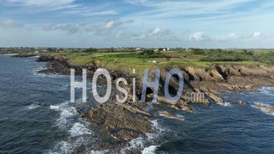 The Pointe Of Penzer Near The Pointe Saint Mathieu In Le Conquet, Brittany, France - Video Drone Footage