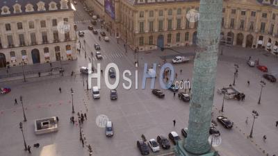 Drone View Of The Place Vendome In Paris 