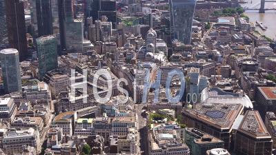 City Of London Towers Filmed By Helicopter