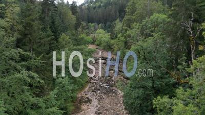 Valley Of Entreroches Doubs River Towards Morteau And Pontarlier - Video Drone Footage