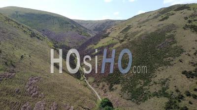 Aerial Footage Of Shropshire Hills Area Of Natural Beauty - Video Drone Footage