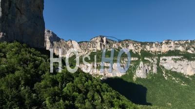 Cliff Of Cirque D Archiane Natural Park - Video Drone Footage