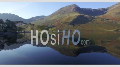 The Lake Buttermere, Lake District National Park, Cumbria, England - Video Drone Footage
