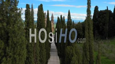 Italy, Tuscany, Siena Province, Montepulciano And Sanctuary San Biagio - Video Drone Footage