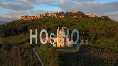  Italie, Toscane, Province De Sienne, Montepulciano Et Sanctuaire San Biagio - Vidéo Drone