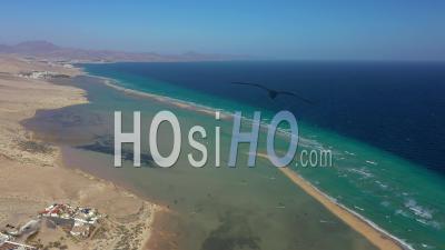  Espagne, Îles Canaries, Fuerteventura, Péninsule De Jandia, Playas De Sotavento - Vidéo Drone