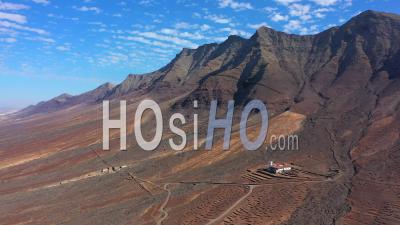 Spain, Canary Islands, Fuerteventura, Parque Natural Jandia, Mountain Landscape - Video Drone Footage
