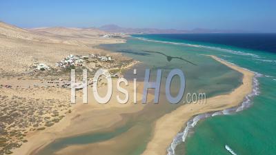  Espagne, Îles Canaries, Fuerteventura, Péninsule De Jandia, Playas De Sotavento - Vidéo Drone