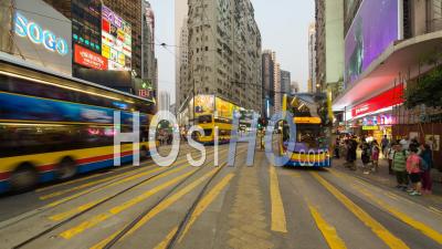 Pedestrians And Traffic, Causeway Bay, Hong Kong Island, Hong Kong