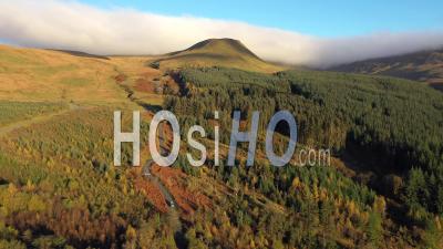 Mountain Landscape, Brecon Beacons National Park, Wales, United Kingdom - Video Drone Footage