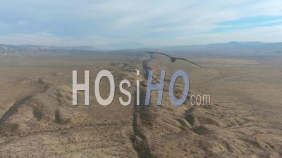 Beautiful Aerial Over The San Andreas Earthquake Fault On The Carrizo Plain In Central California - Video Drone Footage