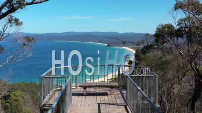 2020 - From A Dock To Disaster Bay Lookout At Ben Boyd National Park In New South Wales, Australia - Video Drone Footage