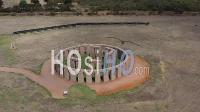 2020 - Excellent Aerial Shot Of The Stonehenge Replica In Esperance, Australia - Video Drone Footage