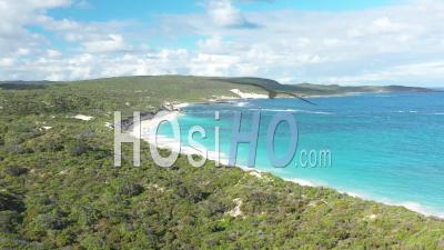 2021 - Excellent Aerial Shot Of Hamelin Bay And Its Surrounding Greenery In Western Australia - Video Drone Footage
