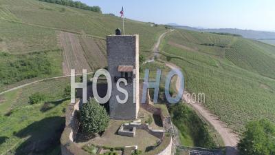 Castle Wineck In Katzenthal - Video Drone Footage