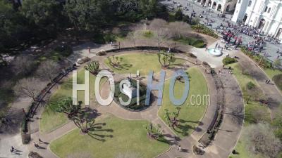 2020 - Good Aerial Over New Orleans, Louisiana Jackson Square And St. Louis Cathedral - Video Drone Footage