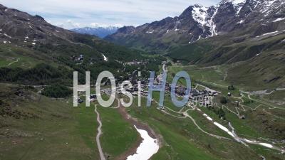 Breuil Cervinia Ski Resort, At The Foot Of The Matterhorn, In Summer, Viewed From Drone
