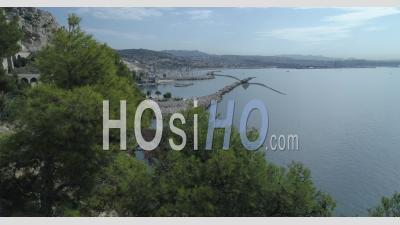 Marseille, 16th District, Estaque District, Corbières Beaches, Bouches-Du-Rhone, France - Video Drone Footage