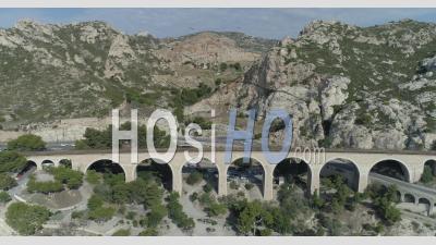 Marseille, 16th District, Estaque District, Corbières Beaches, Bouches-Du-Rhone, France - Video Drone Footage