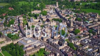 Oxford City Et Université, Royaume-Uni, Vu Par Hélicoptère