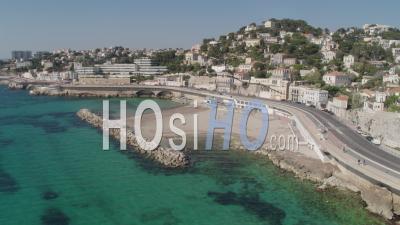 Marseille, Prophet's Beach, Bouches-Du-Rhone, France - Video Drone Footage