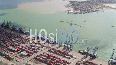 Port Of Felixstowe, Seen From A Helicopter