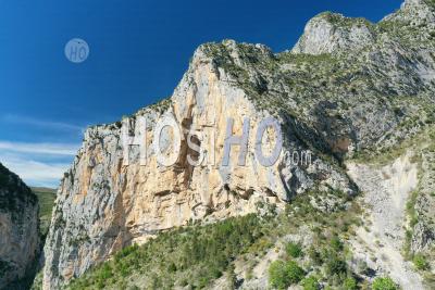 Vallée De L'esteron, Canyon De La Cloche D'aiglun, Alpes-Maritimes, France - Photographie Aérienne