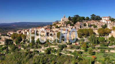 Bonnieux, Village In Luberon Natural Regional Park, Vaucluse, France - Drone Point Of View