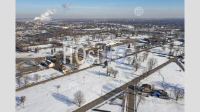 Vacant Land In Detroit Neighborhoods - Aerial Photography