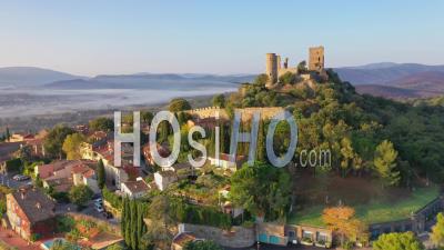 Grimaud, Gulf Of Saint Tropez, Var, France - Drone Point Of View