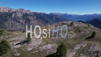 The Summit Of Montagne Les Têtes And The Durance Valley In The Background, Hautes-Alpes, France, Viewed From Drone